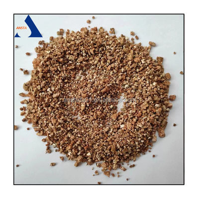 아스베스트 없는 3-6mm 껍질 벗겨진 버미큐리트 4-8mm 금색 확장 버미큐리트 경쟁력